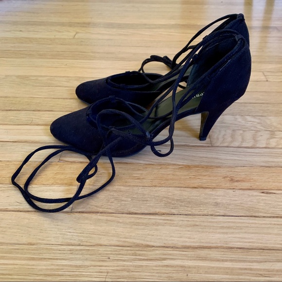 Call It Spring Black Coltona Lace Up Heels - Picture 6 of 7